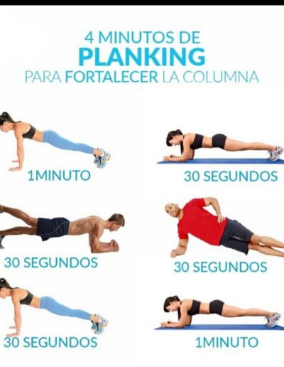 planking para mejorar la columna vertebral